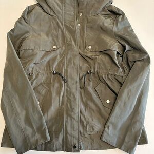 IRIS UTILITY JACKET OUTDOOR PARKA WOMENS SIZE MEDIUM GREEN HOODED MILITA…
